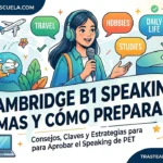 Speaking del Cambridge B1: temas y cómo prepararlo