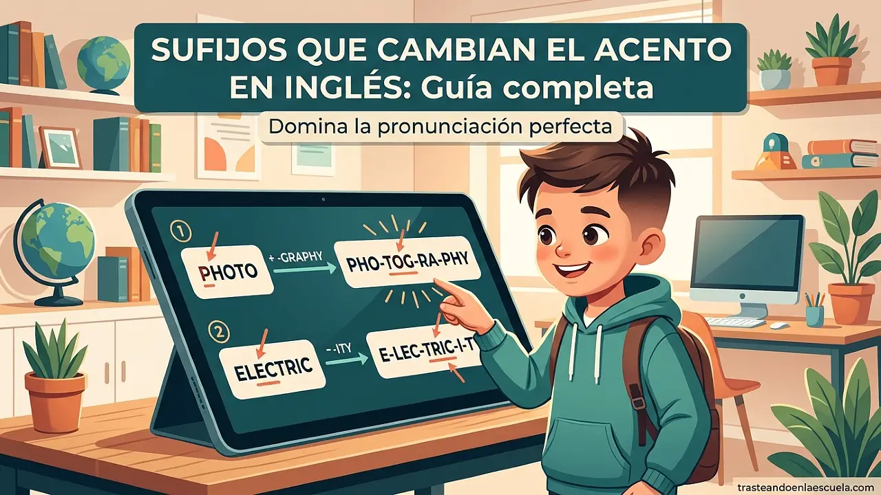 Sufijos que cambian el acento en inglés: guía completa