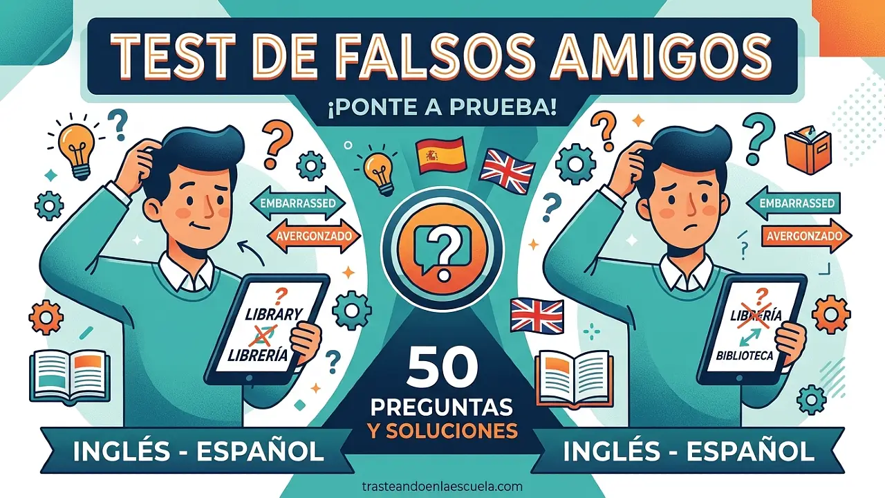 Test de falsos amigos inglés-español | 50 preguntas con soluciones