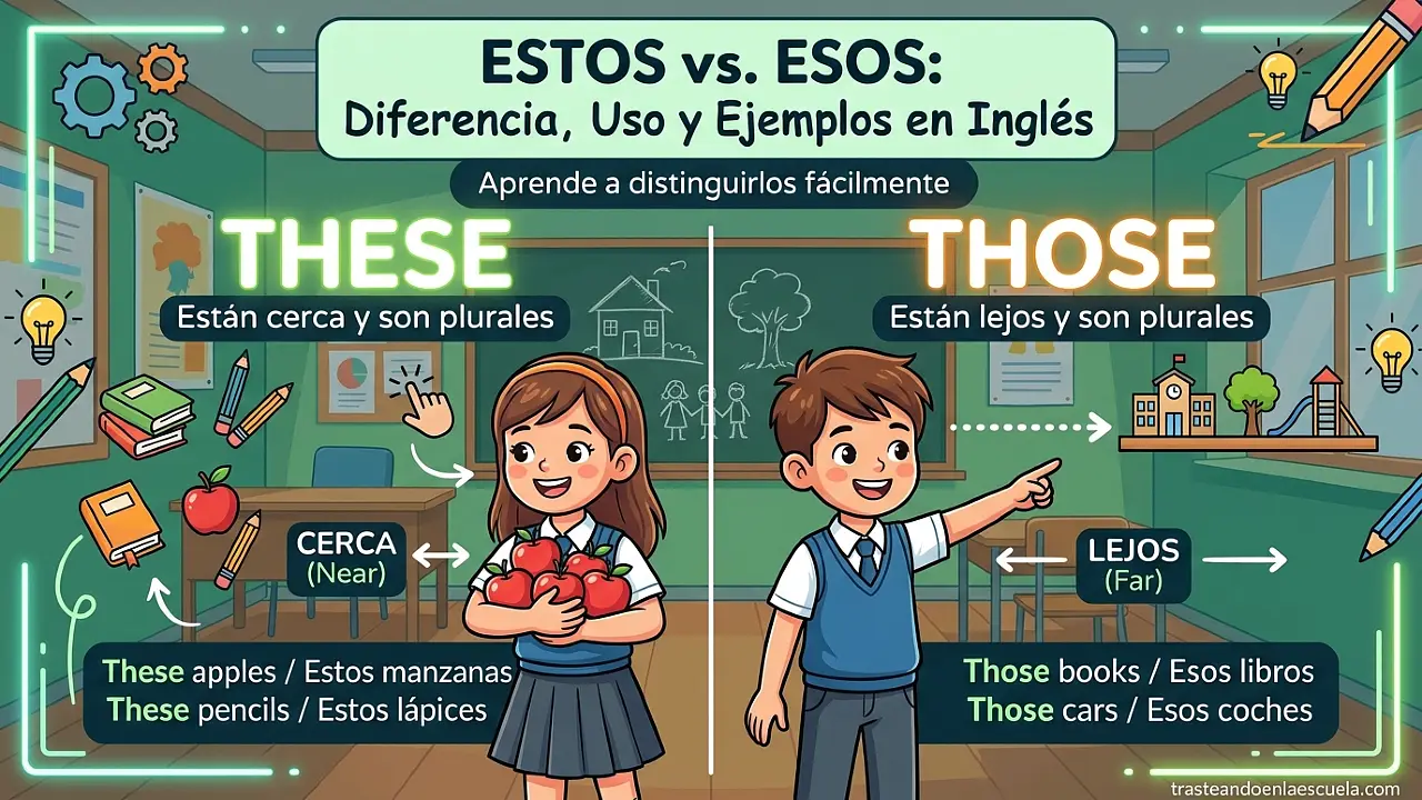 These vs Those: diferencia, uso y ejemplos en inglés