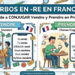 Verbos -re en presente: conjugación de vendre y prendre en francés