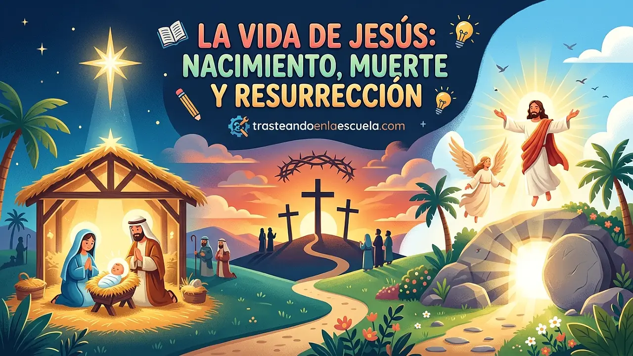 Vida de Jesús: nacimiento, muerte y resurrección