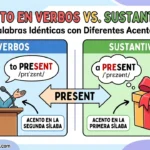 Word Stress en verbos vs sustantivos: palabras idénticas con diferente acento