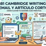 Writing del Cambridge B1: email y artículo corto
