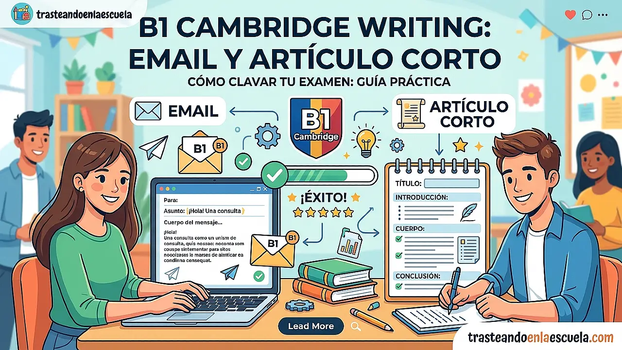 Writing del Cambridge B1: email y artículo corto