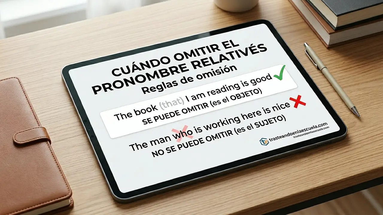 Cuándo omitir el pronombre relativo en inglés (omission rules)