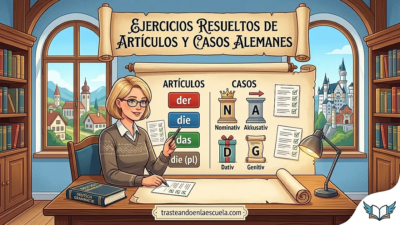 Ejercicios de artículos y casos en alemán resueltos
