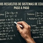 Ejercicios de sistemas de ecuaciones resueltos paso a paso