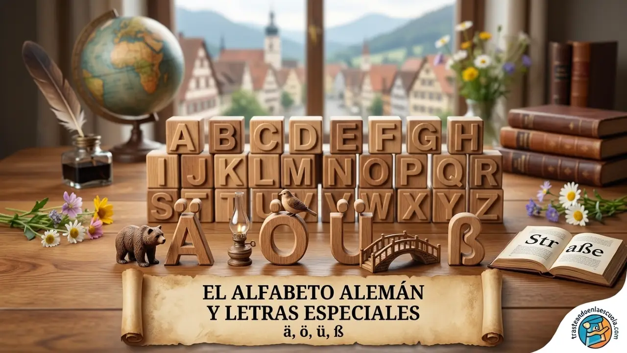 El alfabeto alemán y las letras especiales: ä, ö, ü, ß