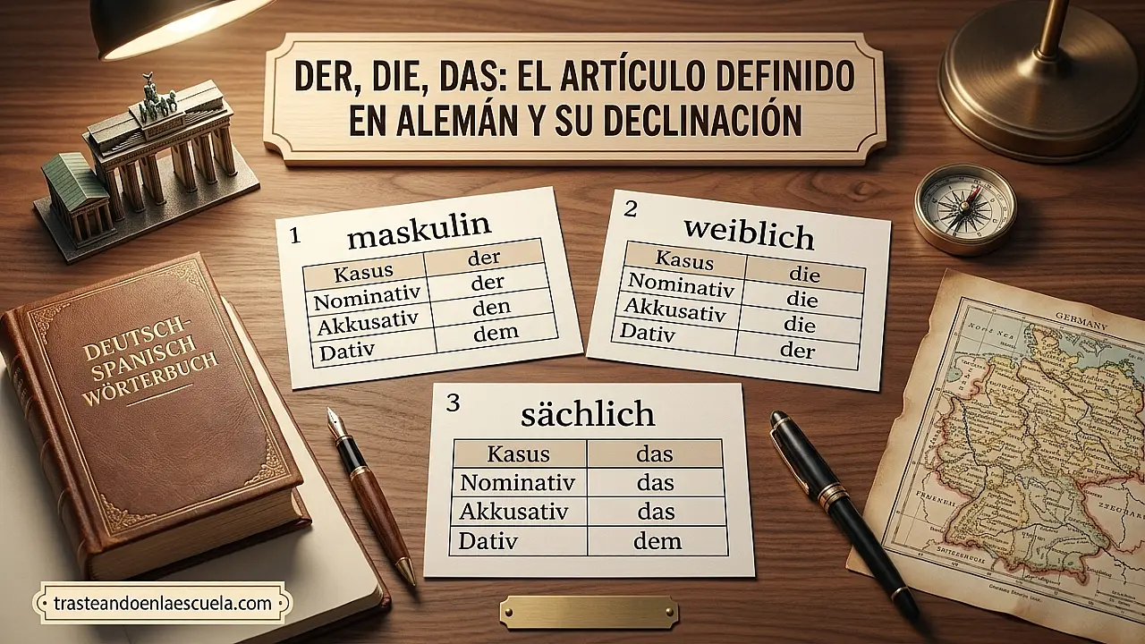 El artículo definido en alemán: der, die, das y su declinación