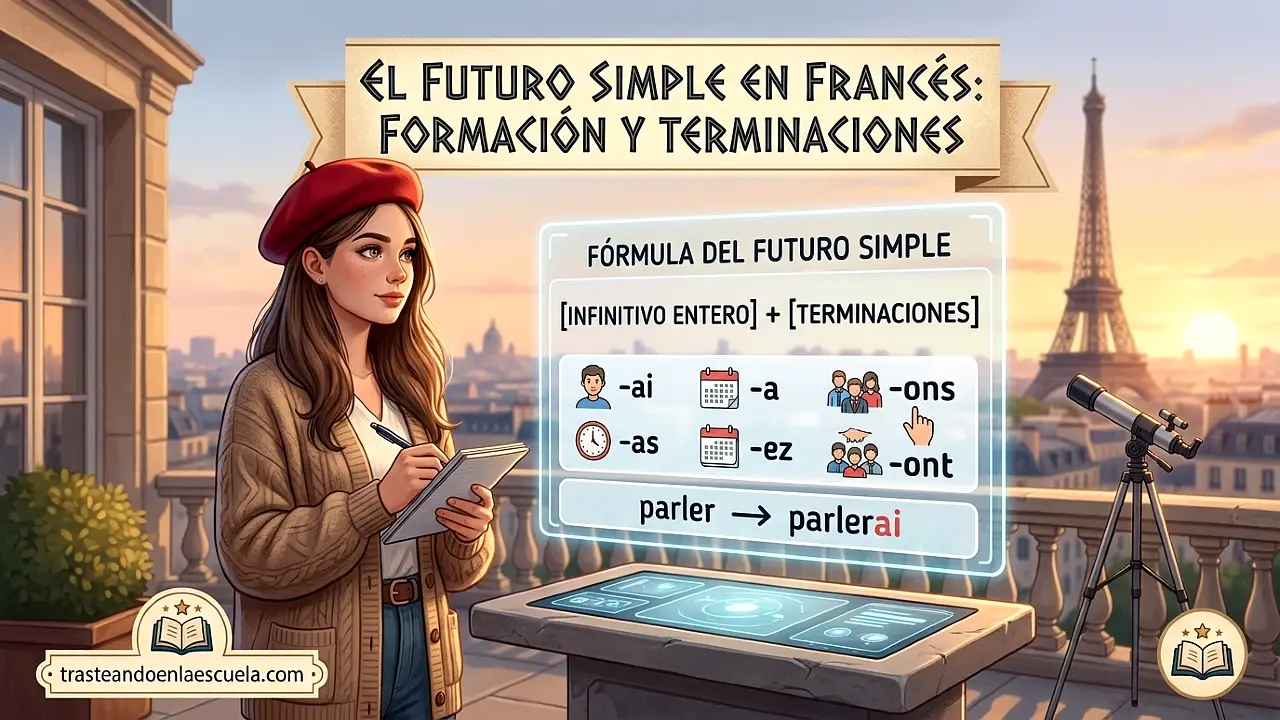 El futuro simple en francés: formación y terminaciones