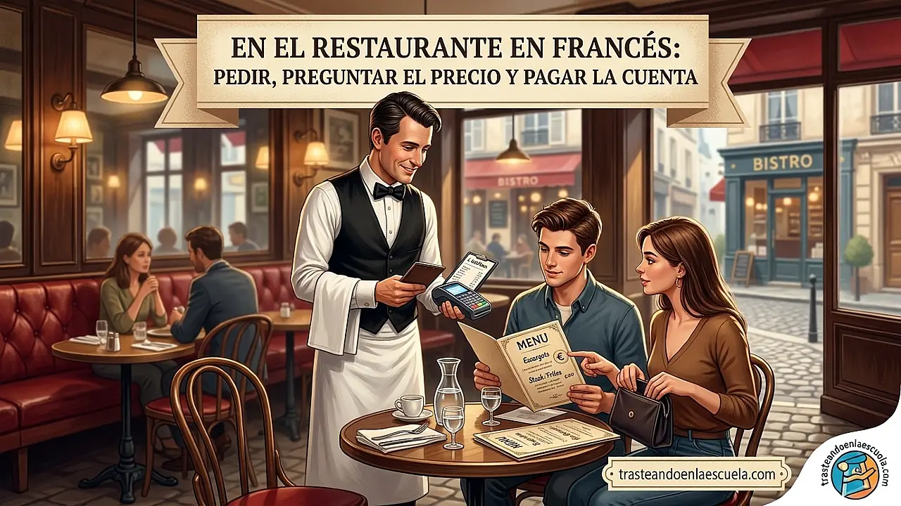 En el restaurante en francés: pedir, preguntar el precio y pagar la cuenta