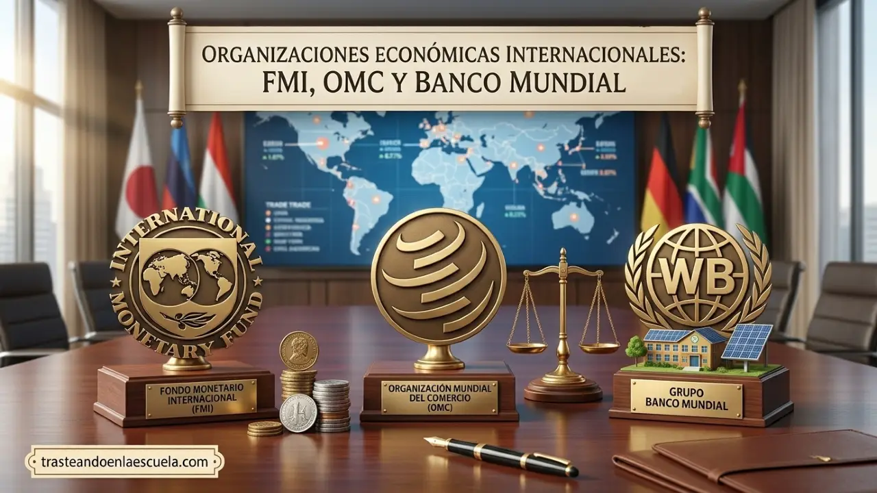 Las organizaciones económicas internacionales: FMI, OMC y BM