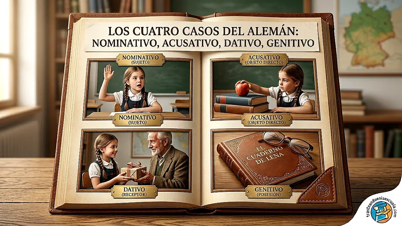 Los cuatro casos del alemán: Nominativo, Acusativo, Dativo y Genitivo