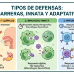 Tipos de defensas: barreras, innata y adaptativa