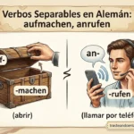 Verbos separables en alemán: aufmachen, anrufen
