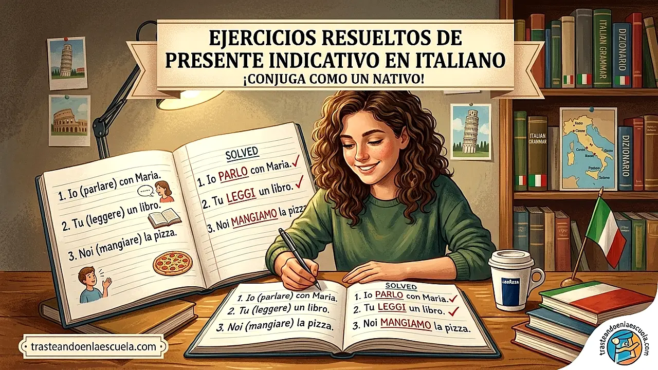 Ejercicios de presente de indicativo en italiano resueltos