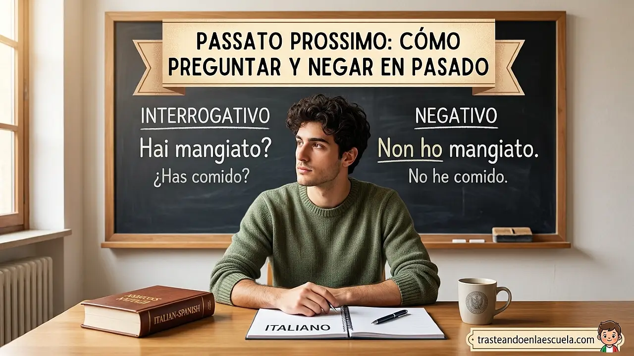 Passato prossimo negativo e interrogativo: cómo preguntar y negar en pasado