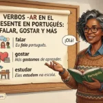 Verbos -ar en presente en portugués: falar, gostar y más